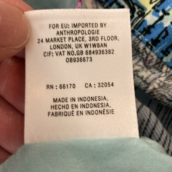 Conversations By Anthropology Blue & White Venice Travel Romantic Skirt Small - Picture 5 of 7